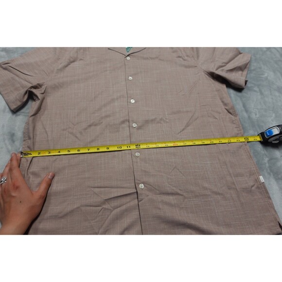 Julian & Mark Men's Size XL Dark Pink Soft Touch Stretch Crosshatch Button Shirt - Picture 4 of 8